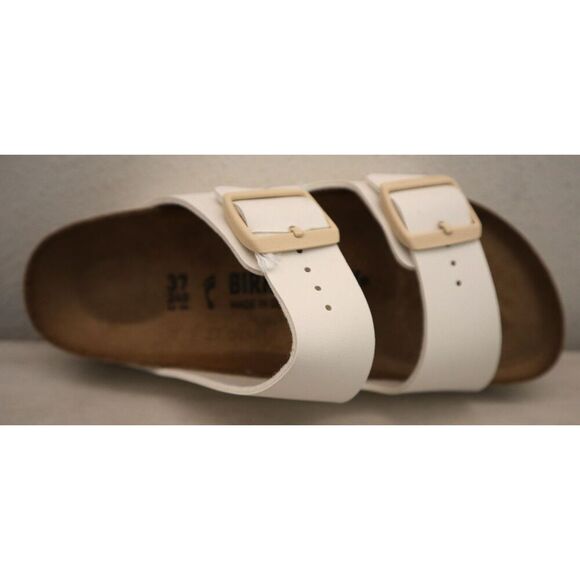 Birkenstock 1027339 Women's Sz EUR 37 US 6 Soft Beige Leather Arizona BS Sandals - Picture 8 of 16